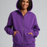 Basic Crop Zip Hoodie