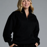 Basic Quarter Zip Mock Neck