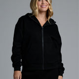 Basic Crop Zip Hoodie