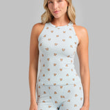 Rib Contour High Neck Tank