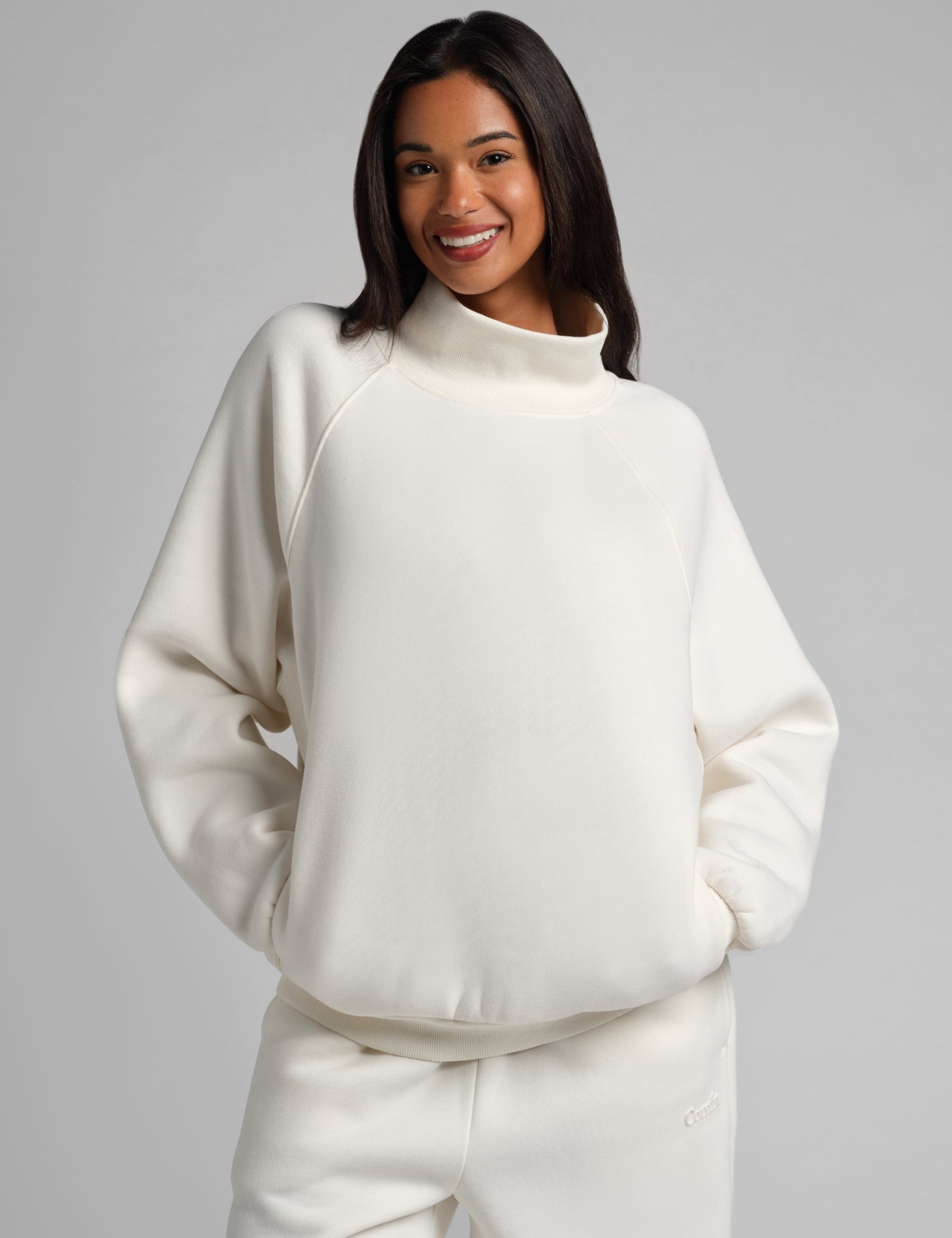 Basic Mock Neck Sweatshirt