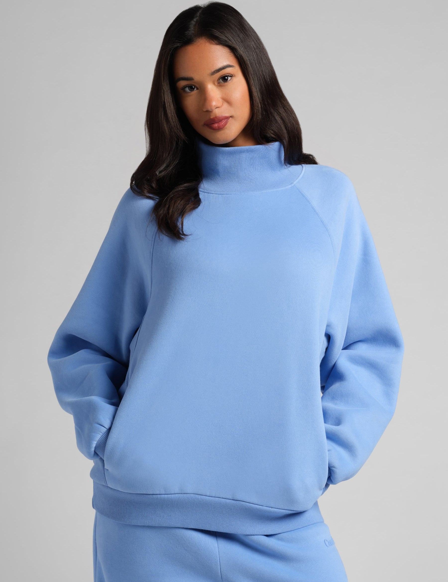 Basic Mock Neck Sweatshirt