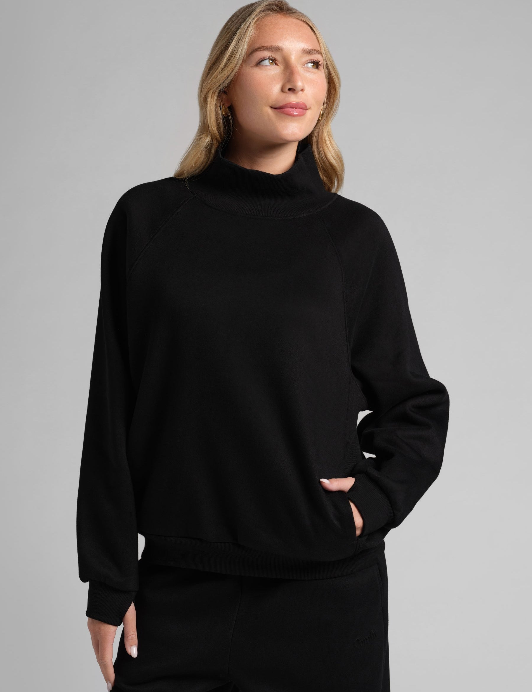 Basic Mock Neck Sweatshirt