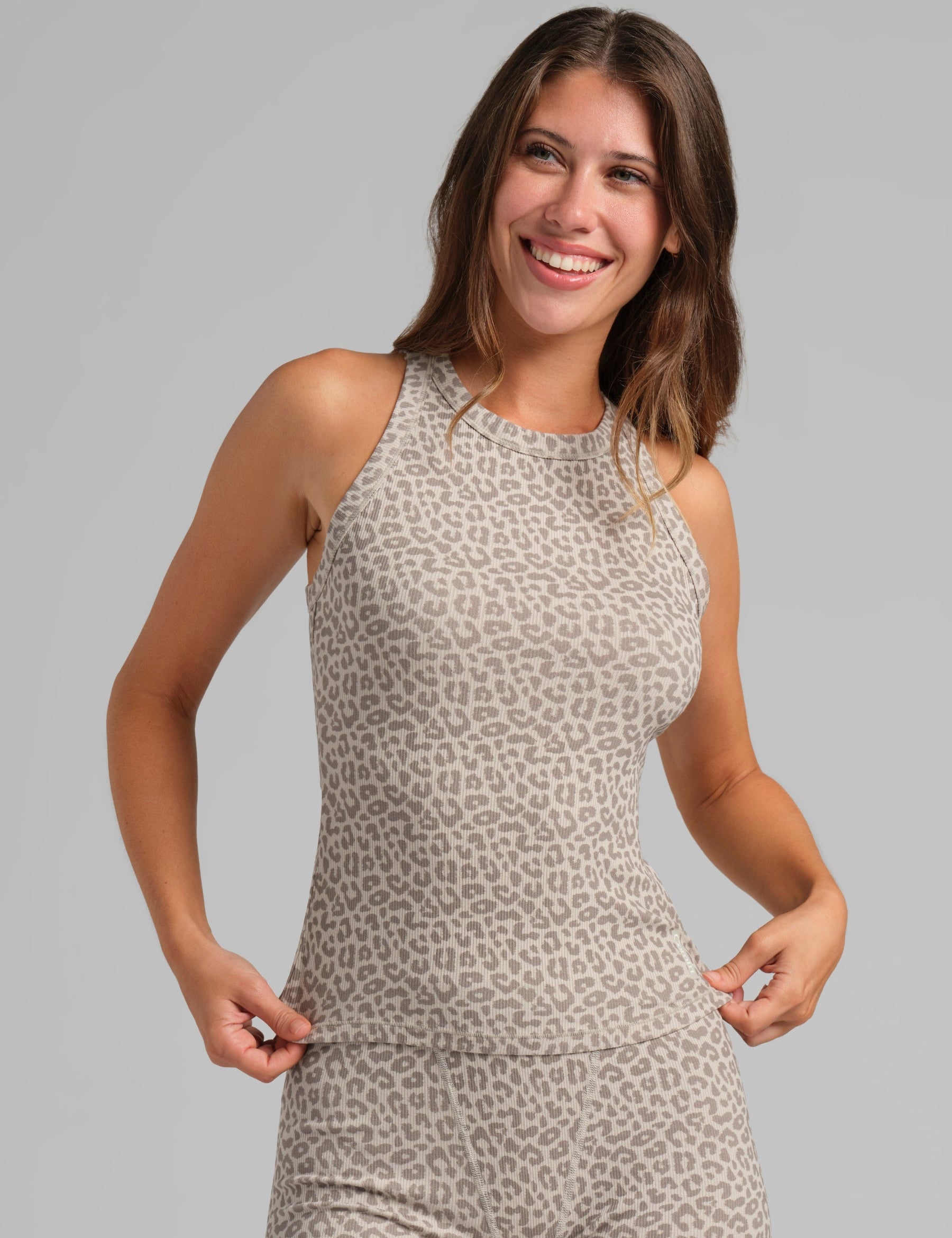 Rib Contour High Neck Tank