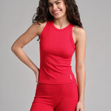 Rib Contour High Neck Tank