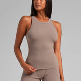 Rib Contour High Neck Tank