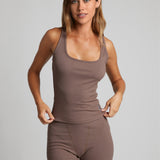 Rib Contour Waist Length Tank - Pre Order