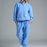 Basic Quarter Zip Mock Neck