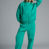Basic Crop Zip Hoodie