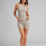 Rib Contour High Neck Tank