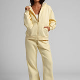 Basic Crop Zip Hoodie
