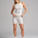 Rib Contour High Neck Tank