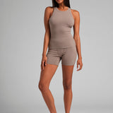 Rib Contour High Neck Tank