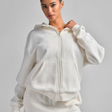 Basic Crop Zip Hoodie