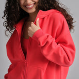 Basic Crop Zip Hoodie