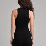 Rib Contour High Neck Tank