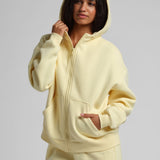 Basic Crop Zip Hoodie