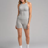 Rib Contour High Neck Tank
