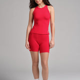 Rib Contour High Neck Tank