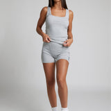 Rib Contour Waist Length Tank