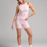 Rib Contour High Neck Tank