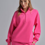 Basic Quarter Zip Mock Neck