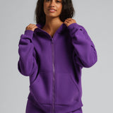Basic Crop Zip Hoodie