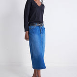 The 90's Denim Midi Skirt