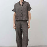 Pull-On Wide Leg Linen Pants