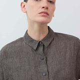 Boxy Linen Cropped Blouse