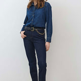 The Petite Crop Mid-Rise Straight Jeans
