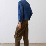 Denim Handkerchief With a Zipper Blouse
