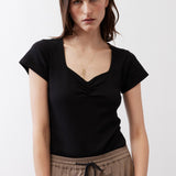 Dipped Square Neck Top
