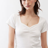 Dipped Square Neck Top
