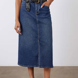 The Iconic Denim Midi Skirt