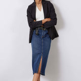 The Iconic Denim Midi Skirt