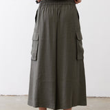 The Light Poplin Cargo Skirt Pants