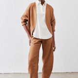 Pullover Short Sleeve Linen Blouse