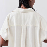 Pullover Short Sleeve Linen Blouse