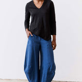 New Angle V-Neck Long Sleeve Top