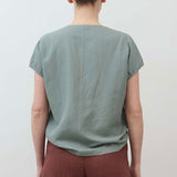 The Nuanced V-Neck Silk Linen Top