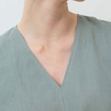 The Nuanced V-Neck Silk Linen Top