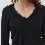 Out from Under Lace Trim Long Sleeve