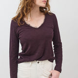 Out from Under Lace Trim Long Sleeve