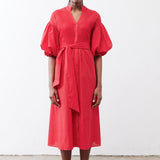 Pintuck Poplin Dress
