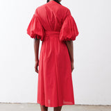 Pintuck Poplin Dress