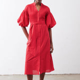 Pintuck Poplin Dress
