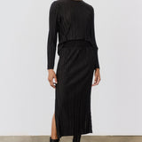 Relaxed Pleated Skirt