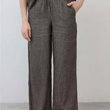 Pull-On Wide Leg Linen Pants