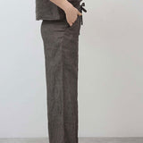 Pull-On Wide Leg Linen Pants
